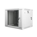 LANBERG RACKOVÁ SKŘÍŇ 19" DVOUDÍLNÁ NÁSTĚNNÁ 9U/600X600 (v rozloženém stavu) ŠEDÁ WF02-6609-10S