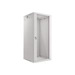 LANBERG RACKOVÁ SKŘÍŇ 19" NÁSTĚNNÁ 27U/600X600 (v rozloženém stavu) S PROSKLENÝMI DVEŘMI ŠEDÁ V2 WF01-6627-10S