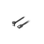 LANBERG SATA DATA III (6GB/S) F/F CABLE 50CM ANGLED METAL CLIPS BLACK CA-SASA-13CU-0030-BK