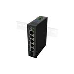 LANBERG SWITCH ILFE-4P-1GE-1S-90 LEHKÝ PRŮMYSLOVÝ POE 1XBT 3XAT SFP+ETH DIN FAST ETHERNET