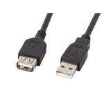 LANBERG USB-A M/F 2.0 CABLE 0.7M BLACK