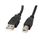 LANBERG USB-A(M)-&gt;USB-B(M) 2.0 KABEL 1M ČERNÝ FERITOVÝ