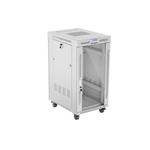 LANBERG Volně stojící skříň 19" 22U/600x800 LCD skleněné dveře šedá FF01-6822-12SL