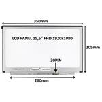 LCD PANEL 15,6" FHD 1920x1080 30PIN MATNÝ IPS / BEZ ÚCHYTŮ 77030215