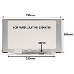 LCD PANEL 15,6" HD 1366x768 30PIN MATNÝ / BEZ ÚCHYTŮ 77042360