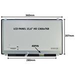 LCD PANEL 15,6" HD 1366x768 40PIN MATNÝ / ÚCHYTY NAHOŘE A DOLE 77044552