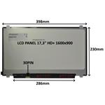 LCD PANEL 17,3" HD+ 1600x900 30PIN MATNÝ / ÚCHYTY NAHOŘE A DOLE 77048971