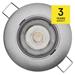 LED bodové svietidlo Exclusive strieborné, kruh 5W teplá b. 8592920054543