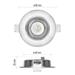 LED bodové svietidlo Exclusive strieborné, kruh 5W teplá b. 8592920054543