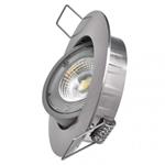 LED bodové svietidlo Exclusive strieborné, kruh 5W teplá b. 8592920054543