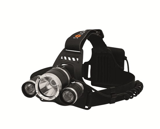 LED čelovka Solight WH23 SUPER POWER, 900lm, 3x Cree LED, 4x AA