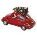 LED červené auto so Santom, 12,5 cm, 3x AA, vnútorná, teplá biela 8592920098479