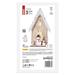 LED dekor. drevená – dom so snehuliakmi, 28,5 cm, 2x AA, vnútorná, teplá biela, časovač 8592920098646