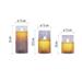 LED dekorácia - 3x vosková sviečka v skle, 6x AA, teplá biela, časovač 8592920147436