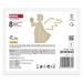 LED dekorácia drevená – anjel, 13 cm, 2x AAA, vnútorný, teplá biela, časovač 8592920148846