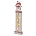 LED dekorácia drevená – snehuliak, 46 cm, 2x AA, vnútorná, teplá biela, časovač 8592920098370