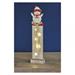 LED dekorácia drevená – snehuliak, 46 cm, 2x AA, vnútorná, teplá biela, časovač 8592920098370