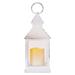 LED dekorácia – lampáš antik biela blikajúca, 3x AAA, vnútorný, vintage, časovač 8592920093771