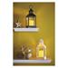 LED dekorácia – lampáš antik biela blikajúca, 3x AAA, vnútorný, vintage, časovač 8592920093771