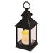 LED dekorácia – lampáš antik čierna blikajúca, 3x AAA, vnútorný, vintage, časovač 8592920093788