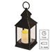 LED dekorácia – lampáš antik čierna blikajúca, 3x AAA, vnútorný, vintage, časovač 8592920093788