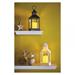 LED dekorácia – lampáš antik čierna blikajúca, 3x AAA, vnútorný, vintage, časovač 8592920093788