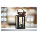 LED dekorácia – vianočný lampáš so sviečkou čierny, 22 cm, 3x AAA, vnútorný, vintage 8592920098851