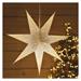 LED hviezda papierová závesná so zlatými trblietkami v strede, biela, 60 cm, vnútorná 8592920099414