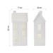 LED keramický domček, 16 cm, 1x CR2032, vnútorná, teplá biela, časovač 8592920147443