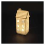 LED keramický domček, 16 cm, 1x CR2032, vnútorná, teplá biela, časovač 8592920147443