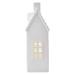 LED keramický domček, 18 cm, 1x CR2032, vnútorná, teplá biela, časovač 8592920147474