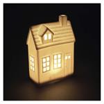 LED keramický domček, 18 cm, 1x CR2032, vnútorná, teplá biela, časovač 8592920147474