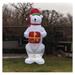 LED ľadový medveď s vianočným darčekom, nafukovací, 240 cm, vonk./vnút., studená biela 8592920099155