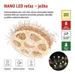 LED nano reťaz na cievke, medená, 14,4 m, teplá biela, časovač 8592920158678