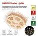 LED nano reťaz na cievke, medená, 19,2 m, teplá biela, časovač 8592920158692