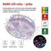 LED nano reťaz na cievke, strieborný, 14,4 m, multicolor, časovač 8592920158739