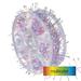 LED nano reťaz na cievke, strieborný, 9,6 m, multicolor, časovač 8592920158715