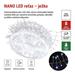 LED nano reťaz na cievke, strieborný, 9,6 m, studená biela, časovač 8592920158593