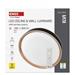 LED nástenné svietidlo ILVI, kruhové 30 W, stmievanie + CCT, čierna + drevo 8592920157374