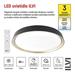 LED nástenné svietidlo ILVI, kruhové 30 W, stmievanie + CCT, čierna + šampanská 8592920157398
