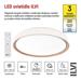 LED nástenné svietidlo ILVI, kruhové, 30 W, stmievateľné so zmenou CCT, biela + drevo 8592920157350