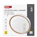 LED nástenné svietidlo ILVI, kruhové, 30 W, stmievateľné so zmenou CCT, biela + drevo 8592920157350
