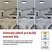 LED nástenné svietidlo ILVI, kruhové 45 W, stmievanie + CCT, čierna + drevo 8592920157459