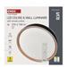 LED nástenné svietidlo ILVI, kruhové 45 W, stmievanie + CCT, čierna + drevo 8592920157459