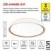 LED nástenné svietidlo ILVI, kruhové 45 W, stmievateľné so zmenou CCT, biela + drevo 8592920157435