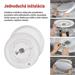 LED nástenné svietidlo ILVI, kruhové 45 W, stmievateľné so zmenou CCT, biela + drevo 8592920157435