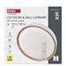 LED nástenné svietidlo ILVI, kruhové 45 W, stmievateľné so zmenou CCT, biela + drevo 8592920157435
