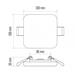 LED panel 100×100, štvorcový vstavaný biely,8W neutr.b.,IP65 8592920068045