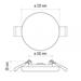 LED panel 125mm, kruhový vstavaný biely, 11W neutr. b., IP65 8592920067949