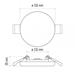 LED panel 155mm, kruhový vstavaný biely, 13W neutr. b., IP65 8592920067963